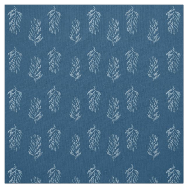Tissu Plumes bleues (Échantillon)