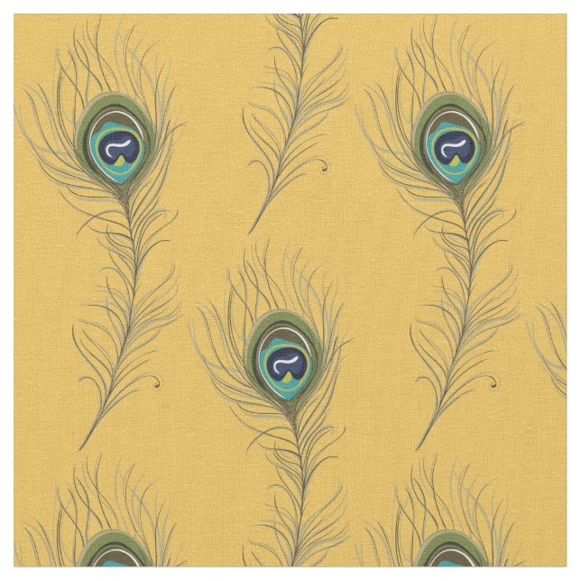 Tissu Plumes de paon (Fermer)