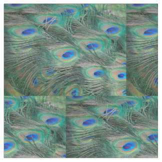Tissu Plumes de paon