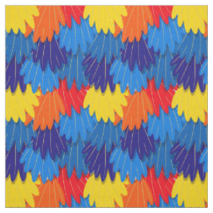 Tissu Plumes de perroquet Scarlet Macaw Motif