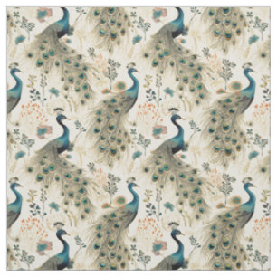 Tissu Plumes d'Imaginaire : Whimsy Peacock