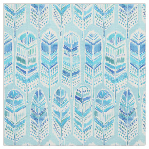 Tissu Plumes pour la plage de Boho d'aquarelle d'Aqua de