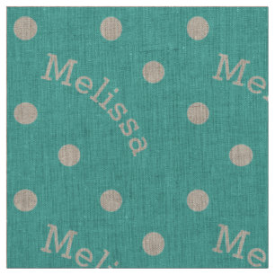 Tissu Point de polka bleu turquoise personnalisé de