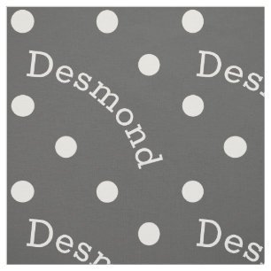 Tissu Point de polka gris personnalisé de fumée nommé