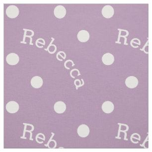 Tissu Point de polka pourpre personnalisé de lavande