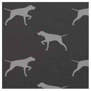 Tissu Pointeur Pointeur Chien Silhouettes Motif