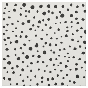 Tissu Points dalmatiens, Points dalmatiens, Noir et Blan