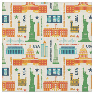 Tissu Points de repère des Etats-Unis d'Amérique