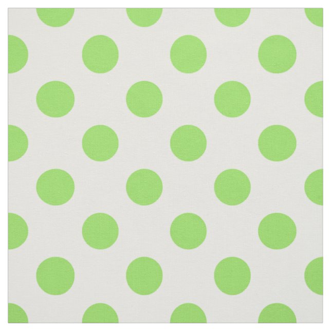 Tissu Points lime et blanc (Échantillon)