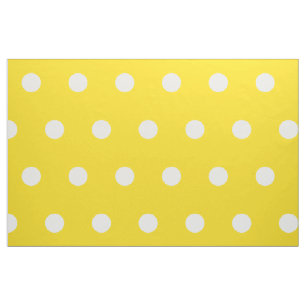 Tissu Pois blancs aux journées scolaires Jaune