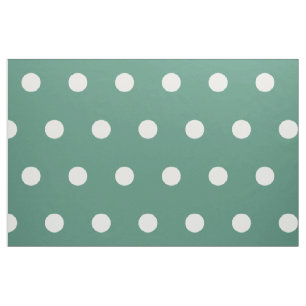 Tissu Pois blancs sur l'Turquoise profond