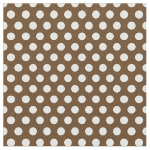 Tissu Pois Brown au chocolat