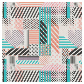 Tissu Pois cool et rayures rétro Abstrait
