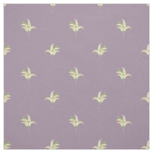 Tissu Pois floral du muguet sur le mauve