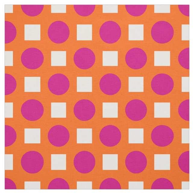 Tissu Pois Fuchsia orange (Échantillon)