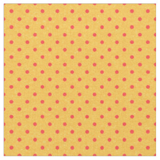 Tissu Pois jaune et rouge lumineux