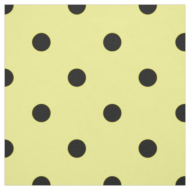 Tissu Pois jaune noir (Échantillon)