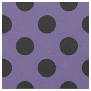 Tissu Pois noirs sur ultra violet