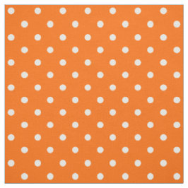 Tissu Pois orange