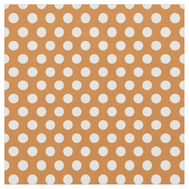 Tissu Pois orange brûlés (Fermer)