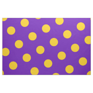 Tissu Pois pourpre et jaune