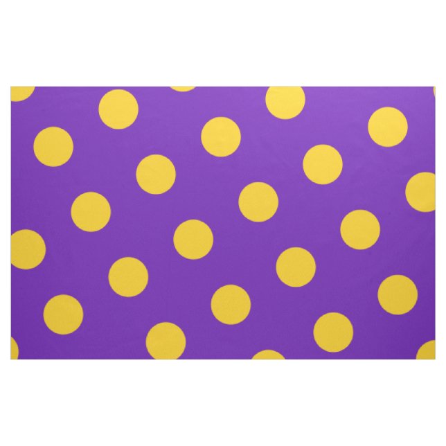 Tissu Pois pourpre et jaune (Fat Quarter)