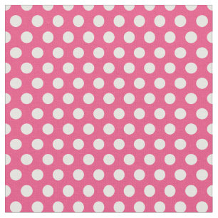 Tissu Pois roses chauds