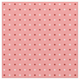 Tissu Pois rouges, roses et blancs