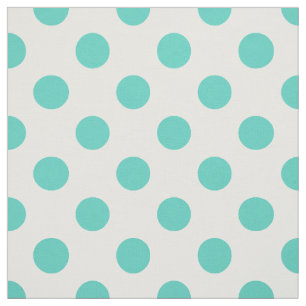 Tissu Pois turquoise