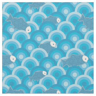Tissu Poissons