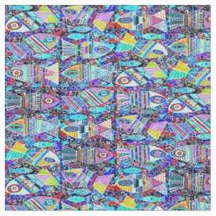 Tissu Poissons d'arc-en-ciel crépusculaires