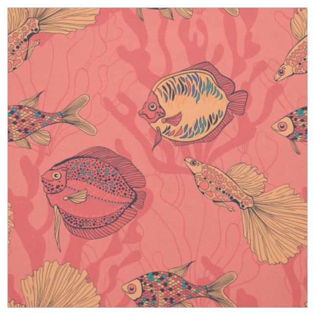 Tissu Poissons sur corail vivant arrière - plan (Échantillon)