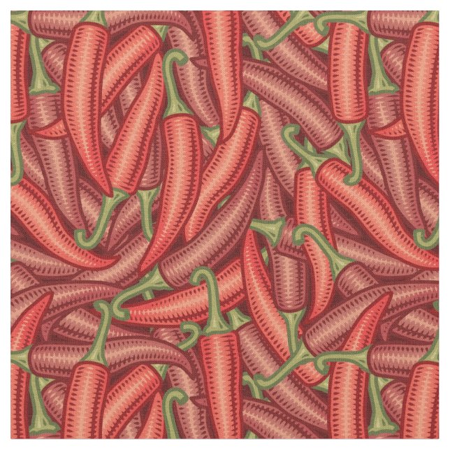 Tissu Poivrons de piment (Fermer)
