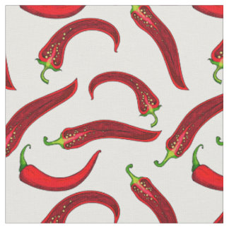 Tissu poivrons rouges