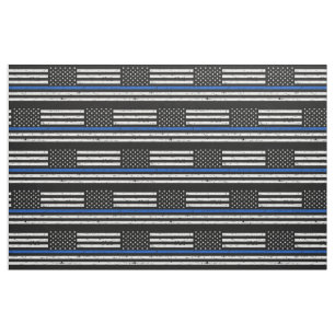Tissu Police Application de la loi mince Ligne bleue tis