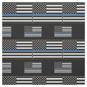 Tissu Police Mince Blue Line Officier du drapeau améric