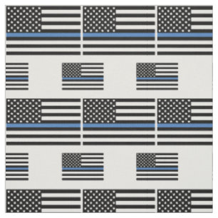 Tissu Police Mince Blue Line Officier du drapeau améric