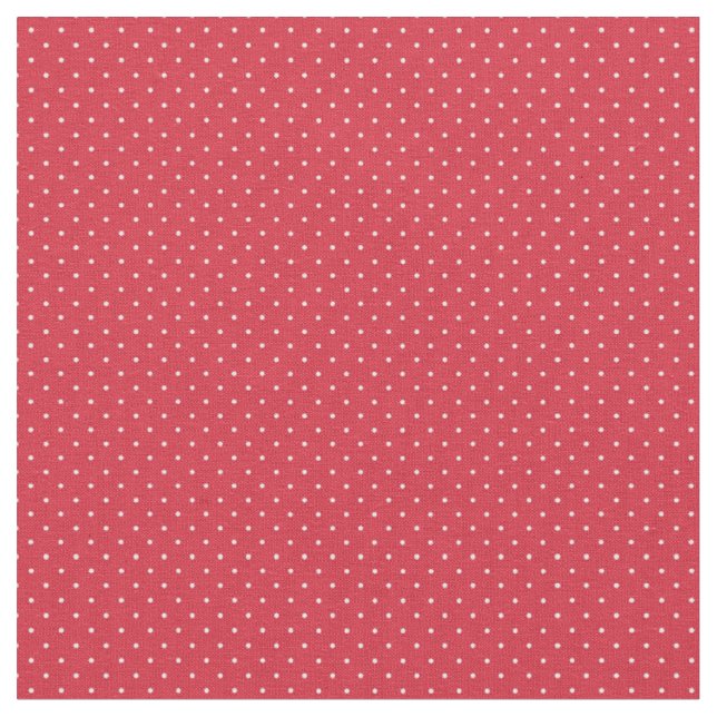 Tissu Polka rouge et blanche pointillée (Fermer)