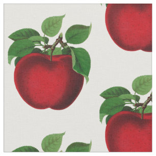 Tissu Pomme rouge vintage