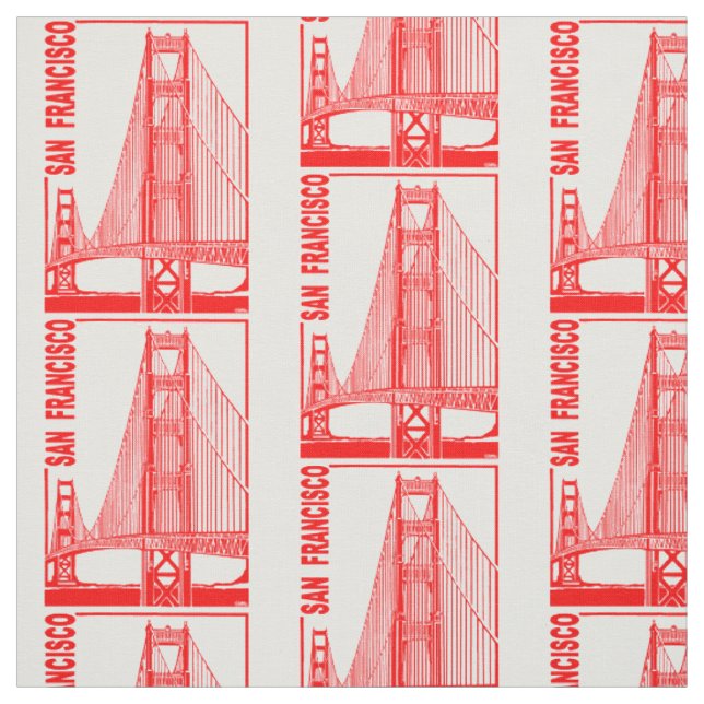 Tissu Pont Francisco-D'or en porte de San (Échantillon)