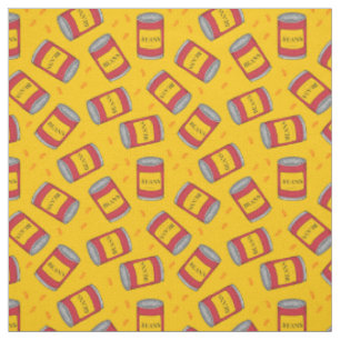 Tissu Pop Art Haricots cuits Cuisine Nourriture Modérée