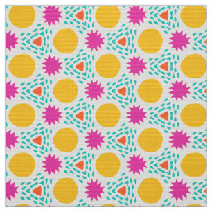Tissu POPSTAR - Fun Moderne Coloré Formes géométriques p