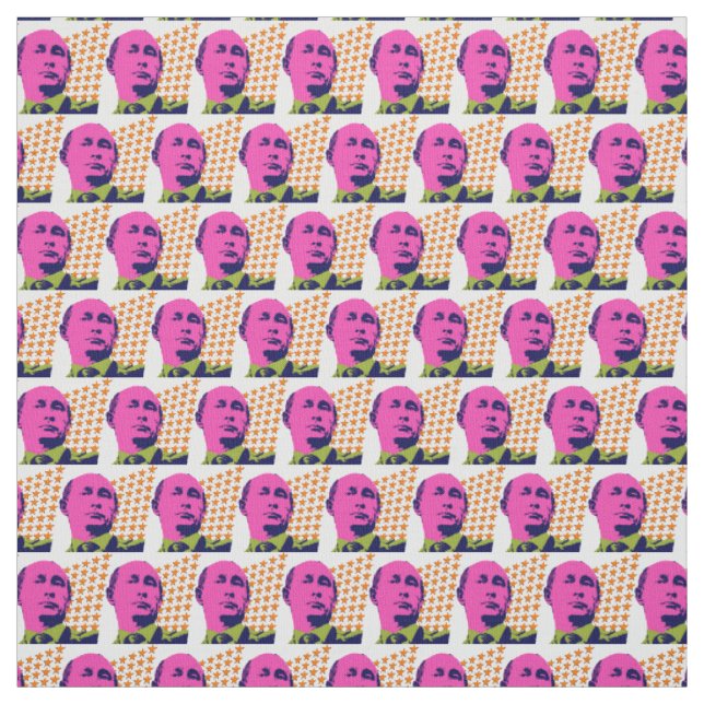 Tissu Portrait d'art rose Poutine Pop (Échantillon)