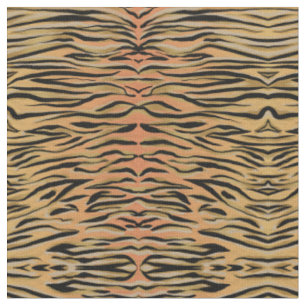 Tissu Poster de animal élégant de tigre d'or noir
