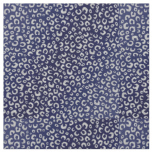 Tissu Poster de animal Leopard Parties scintillant bleu 