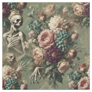 Tissu Posthumous Heartache - Carreau de déclaration goth