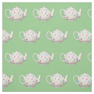 Tissu Pot De Thé Polka Dot
