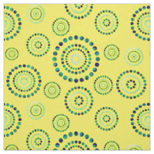 Tissu Pots Circle Power Flowers + votre backgr.