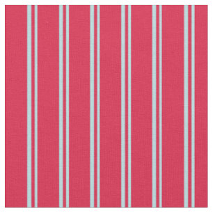 Tissu Poudre Bleu et Crimson Linge/Motif rayé