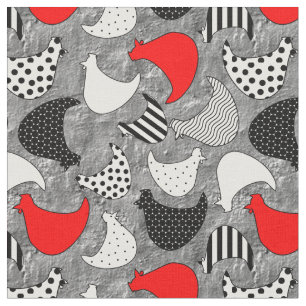 Tissu Poulet Graphique s'amuse sur béton